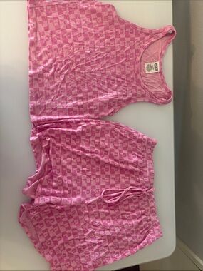 PINK Victoria's Secret Pink Check Tank & Shorts Sleep Set